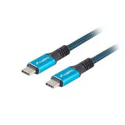 Lanberg USB-C M/M 4.0 kábel 1.2m 100W 8K 30Hz modro-čierna