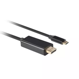 Lanberg USB-C(M)->DisplayPort(M) kábel 0,5m 4K 60Hz čierna