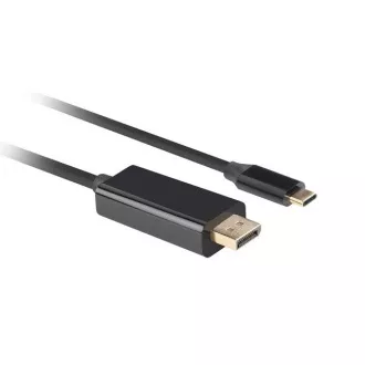 Lanberg USB-C(M)->DisplayPort(M) kábel 1m 4K 60Hz čierna