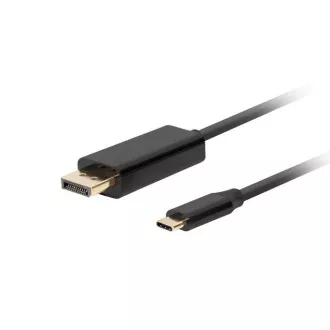 Lanberg USB-C(M)->DisplayPort(M) kábel 3m 4K 60Hz čierna Lanberg USB-C(M)->DisplayPort(M) kábel 3m 4K 60Hz čierna