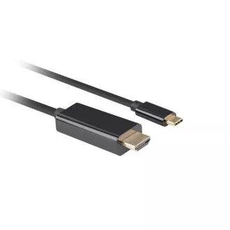 Lanberg USB-C(M)->HDMI(M) kábel 0,5m 4K 60Hz čierna