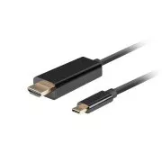 Lanberg USB-C(M)->HDMI(M) kábel 1m 4K 60Hz čierna