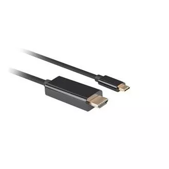 Lanberg USB-C(M)->HDMI(M) kábel 1m 4K 60Hz čierna Lanberg USB-C(M)->HDMI(M) kábel 1m 4K 60Hz čierna