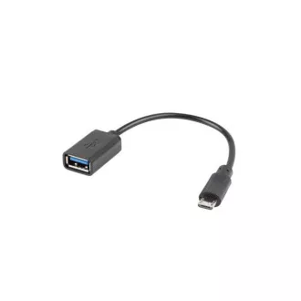 LANBERG USB Micro (M) 2.0 na USB-A(F) adaptér kábel 15CM čierny OTG