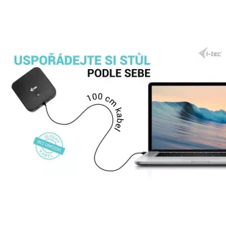 I-tec USB-C HDMI + Dual DP Docking Station with Power Delivery 100 W + i-tec Universal Charger 112 W
