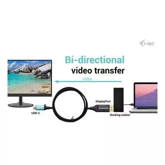 I-tec USB-C DisplayPort Bi-Directional Cable Adapter 8K/30Hz 150cm