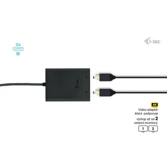 I-tec USB-C Dual 4K/60Hz (single 8K/30Hz) DP Video adaptér