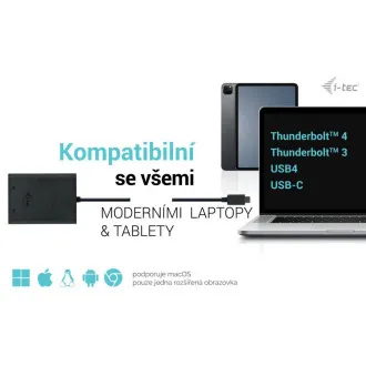I-tec USB-C Dual 4K/60Hz (single 8K/30Hz) DP Video adaptér