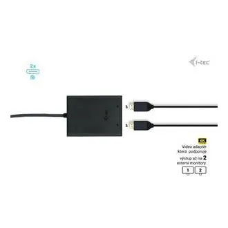 I-tec USB-C Dual 4K/60Hz (single 8K/30Hz) DP Video adaptér