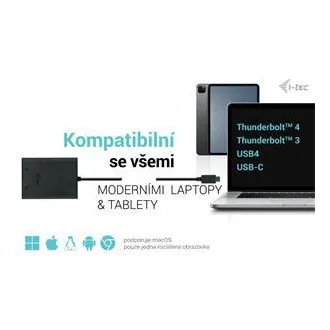 I-tec USB-C Dual 4K/60Hz (single 8K/30Hz) DP Video adaptér