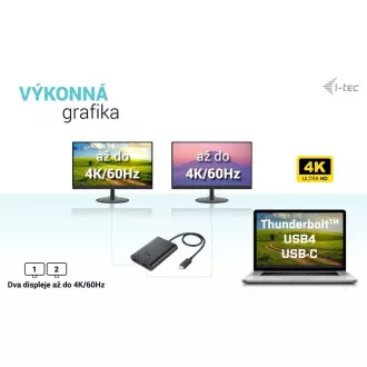 I-tec USB-C Dual 4K/60Hz (single 8K/30Hz) HDMI Video Adapter