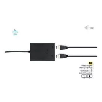 I-tec USB-C Dual 4K/60Hz (single 8K/30Hz) HDMI Video Adapter