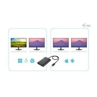 I-tec USB-C Dual 4K/60Hz (single 8K/30Hz) HDMI Video Adapter