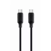 GEMBIRD CABLEXPERT Kábel USB PD (Power Delivery), 100 W, Type-C na Type-C kábel (CM/CM), 1,5 m, dátový a napájací, čierny
