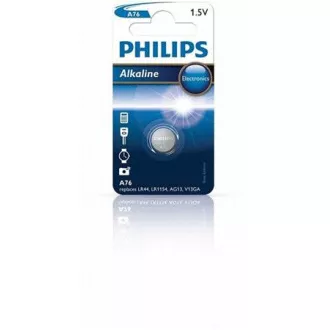 Philips batéria gombíková A76, alkalická - 1ks (LR44)
