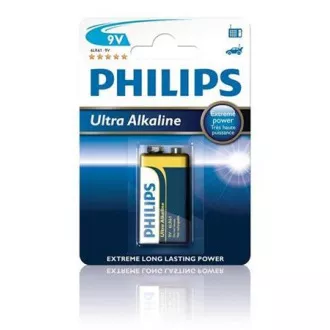 Philips batéria 9V ExtremeLife+, alkalická - 1ks