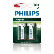 Philips batéria C LongLife zinkochloridová - 2ks, blister