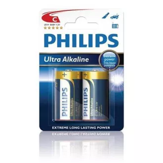 Philips batéria C ExtremeLife+, alkalická - 2ks