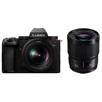 Panasonic Lumix DC-S5 Mark II + Lumix S 20-60 mm f/3,5-5,6 Macro OIS + Lumix S 50 mm f/1,8 DSLM, 24,2 Mpx, čierna Panasonic Lumix DC-S5 Mark II + Lumix S 20-60 mm f/3,5-5,6 Macro OIS + Lumix S 50 mm f/1,8 DSLM, 24,2 Mpx, čierna