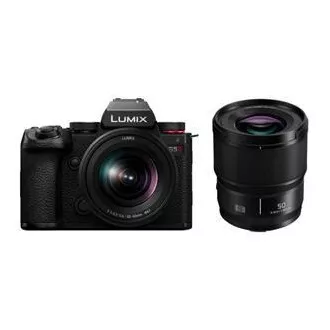Panasonic Lumix DC-S5 Mark II + Lumix S 20-60 mm f/3,5-5,6 Macro OIS + Lumix S 50 mm f/1,8 DSLM, 24,2 Mpx, čierna Panasonic Lumix DC-S5 Mark II + Lumix S 20-60 mm f/3,5-5,6 Macro OIS + Lumix S 50 mm f/1,8 DSLM, 24,2 Mpx, čierna