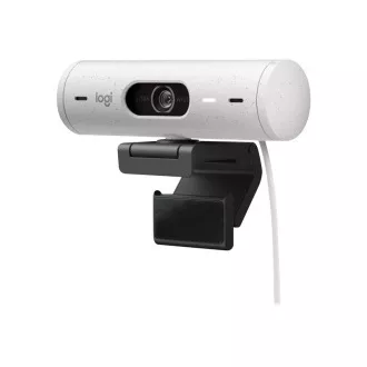 Logitech webkamera BRIO 500, Full HD, 4x zoom, RightLight 4 s HDR, biela, USB-C