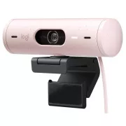 Logitech webkamera BRIO 500, Full HD, 4x zoom, RightLight 4 s HDR, ružová, USB-C