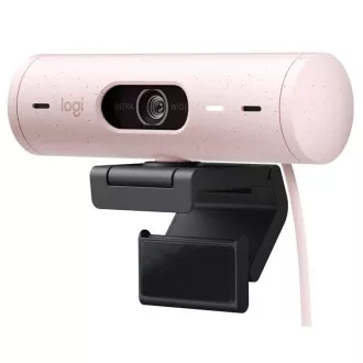 Logitech webkamera BRIO 500, Full HD, 4x zoom, RightLight 4 s HDR, ružová, USB-C