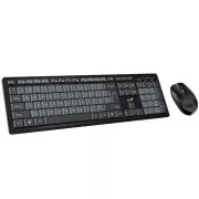 Genius Smart KM-8200 Dual Color, Set klávesnice a myši, bezdrôtový, CZ+SK layout, 2,4 GHz, mini USB prijímač, čierno-sivý