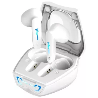 Genius HS-M920BT, Headset, bezdrôtový, do uší, mikrofón, výdrž 4 hodiny, LED podsvietenie, Bluetooth, USB-C, biely