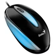 Genius DX-Mini / Myš, drôtová, optická, 1000DPI, 3 tlačidlá, USB, RGB LED, čierna