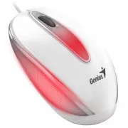 Genius DX-Mini / Myš, drôtová, optická, 1000DPI, 3 tlačidlá, USB, RGB LED, biela