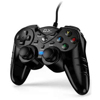 Genius GX Gaming GX-17UV, Gamepad, drôtový, vibračný, pre PC a PS3, USB, čierny