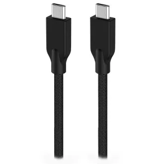 Genius ACC-C2CC-3A, Kábel, USB-C/USB-C, USB 3.0, 3A, PD 60W, opletený, 1m, čierny