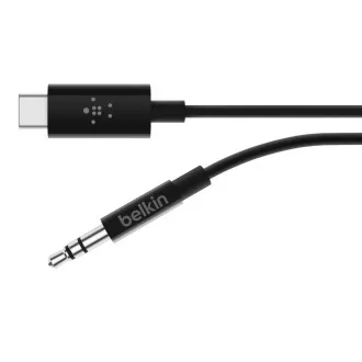 Belkin ROCKSTAR™ USB-C/3,5 mm jack kábel, 0,9 m, čierny Belkin ROCKSTAR™ USB-C/3,5 mm jack kábel, 0,9 m, čierny