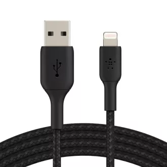 Belkin BOOST CHARGE ™ Lightning / USB-A kábel, 2m, čierny - odolný