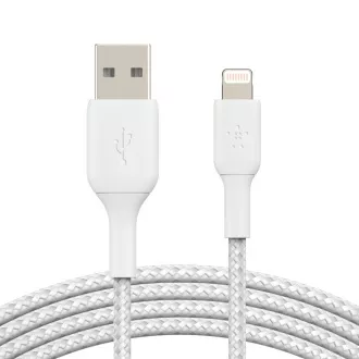 Belkin BOOST CHARGE ™ Lightning / USB-A kábel, 3m, biely - odolný