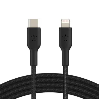 Belkin BOOST CHARGE ™ Lightning / USB-C kábel, 2m, čierny - odolný