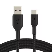 Belkin BOOST CHARGE™ USB-C/USB-A kábel, 1m, čierny - odolný