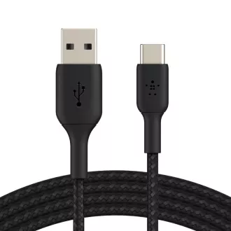 Belkin BOOST CHARGE™ USB-C/USB-A kábel, 2m, čierny - odolný Belkin BOOST CHARGE™ USB-C/USB-A kábel, 2m, čierny - odolný