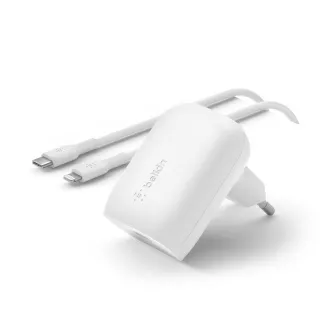 Belkin BOOST CHARGE™ 30W USB-C Power Delivery PPS nástenná nabíjačka + 1m USB-C na lightning kábel, biela Belkin BOOST CHARGE™ 30W USB-C Power Delivery PPS nástenná nabíjačka + 1m USB-C na lightning kábel, biela