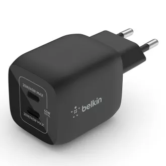 Belkin BOOST CHARGE™ Duálna 45W USB-C Power Delivery GaN PPS nástenná nabíjačka, čierna Belkin BOOST CHARGE™ Duálna 45W USB-C Power Delivery GaN PPS nástenná nabíjačka, čierna