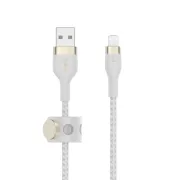 Belkin BOOST CHARGE ™ Lightning / USB-A kábel, 2m, biely - odolný PRE Flex