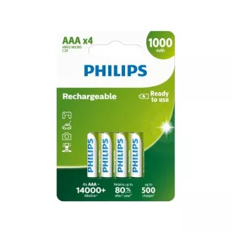 Philips dobíjacia batéria AAA 1000mAh, NiMH - 4ks