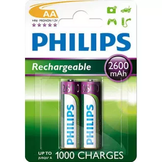 Philips dobíjacia batéria AA 2600mAh, NiMH - 2ks