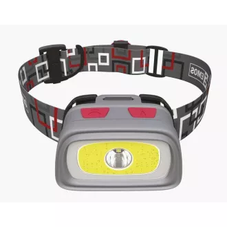 Emos LED čelovka P3531, 330 lm, 65m, 1x CREE + 1x COB + červená zadná LED, 3x AAA + CR2032