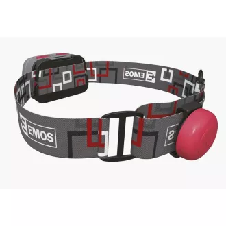 Emos LED čelovka P3531, 330 lm, 65m, 1x CREE + 1x COB + červená zadná LED, 3x AAA + CR2032