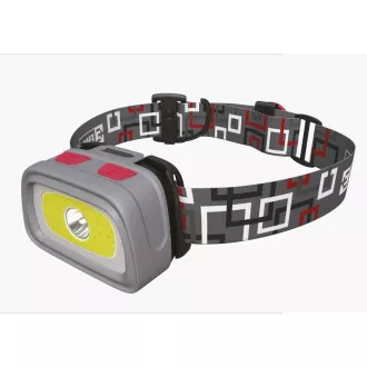 Emos LED čelovka P3531, 330 lm, 65m, 1x CREE + 1x COB + červená zadná LED, 3x AAA + CR2032