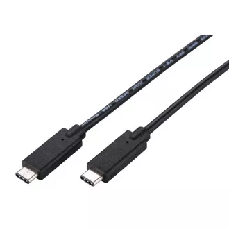 C-TECH Kábel USB 3.2, Type-C (CM/CM), PD 100W, 20Gbps, 1m, čierny