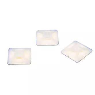Fixapart CTMB 02 - samolepiaca príchytka pre sťahovacie pásky 4.8mm, 28x28mm, biela