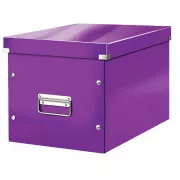 LEITZ Štvorcová krabica Click&Store, veľkosť L (A4), purpurová